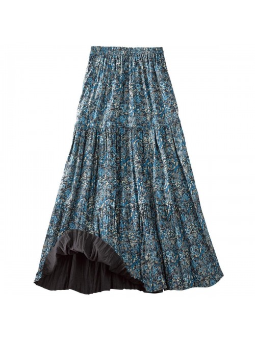 CLASSICS Womens Reversible Broomstick Skirt - Blue...