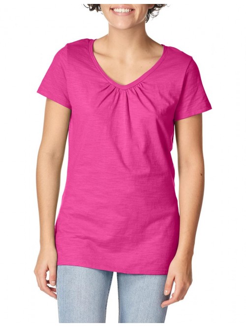 Women's Shirred V-Neck T-Shirt 