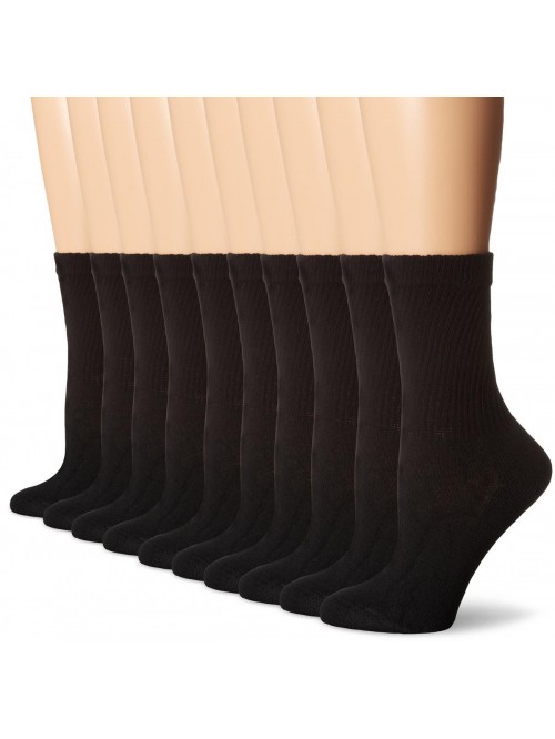 Hanes Women's 10-Pair Value Pack Crew Socks