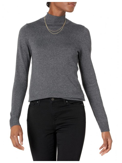 Women's Lightweight Long-Sleeve Mockneck Sweater (...