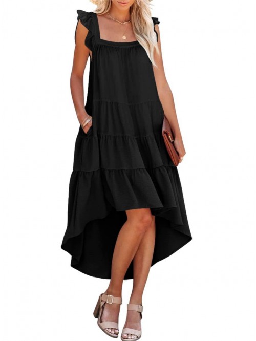 Prinbara 2022 Women's Summer Midi Dress Sleeveless...