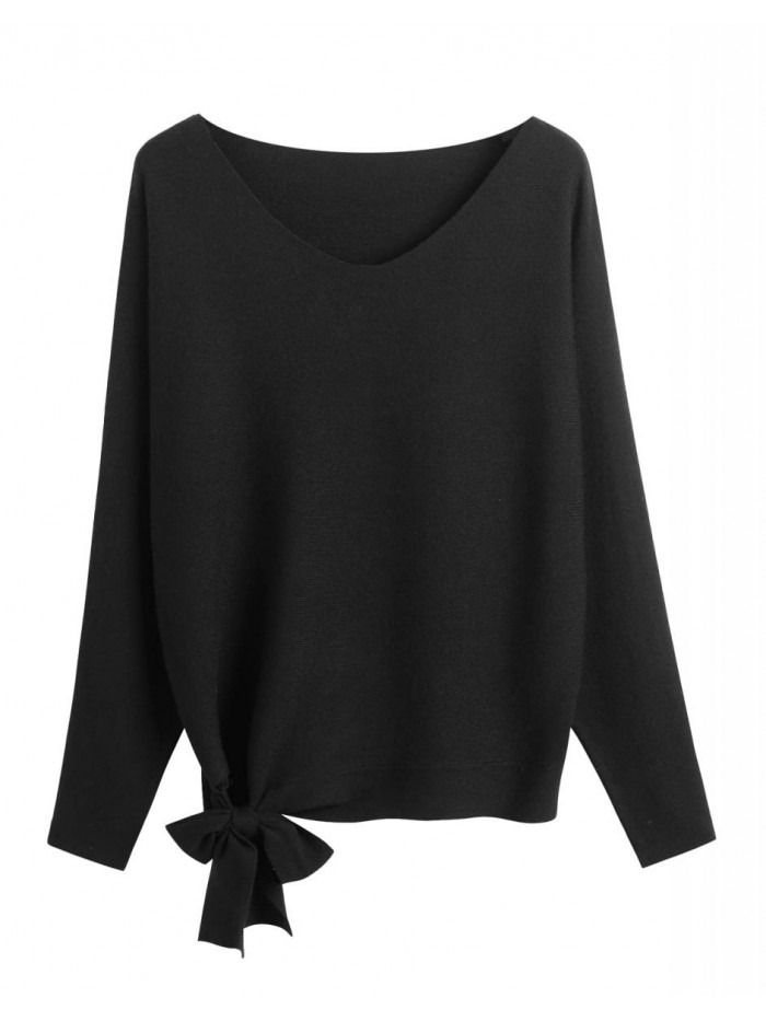 Lightweight Oversized Sweaters Tops Batwing Sleeves Knitted Dolman Pullovers 