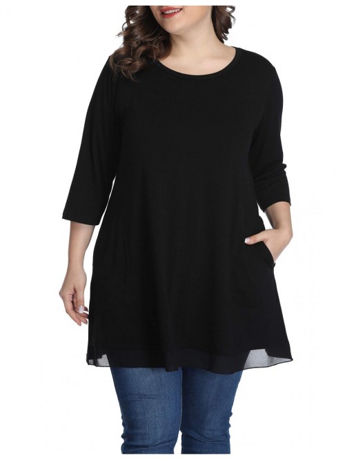 Plus Size Tops for Women Long Tunic Shirts to pair...