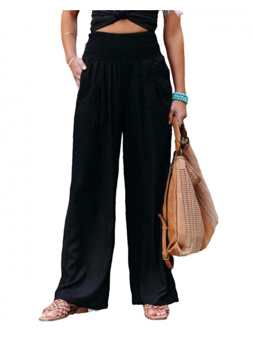 Stretch pants Elastic High Waisted Wide Leg Palazz...