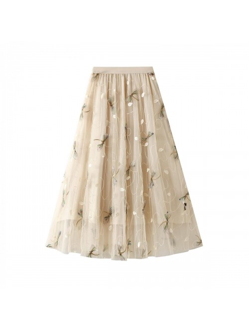 Tutu Tulle Skirt Elastic High Waist Layered Midi S...