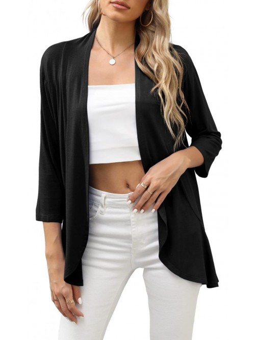 Women's Casual Lightweight Open Front Cardigans So...