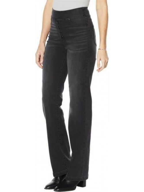 Virtual Stretch Pull-On Faux Button Trouser Jean 7...
