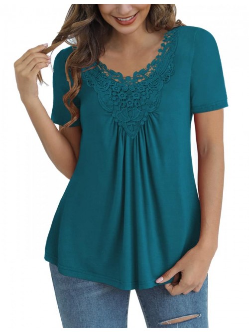 Women's Plus Size Tops Casual Blouse Short Sleeve ...