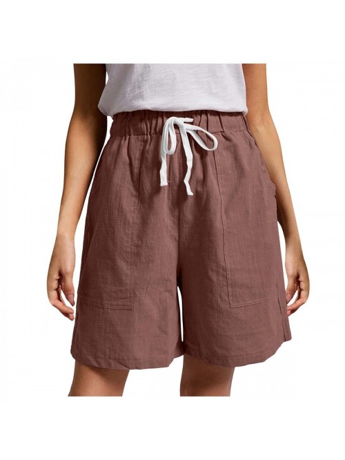 Shorts for Women Relaxed Fit Premium Drawstring Fr...