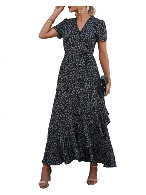 PRETTYGARDEN Women's Summer Wrap Maxi Dress Casual...