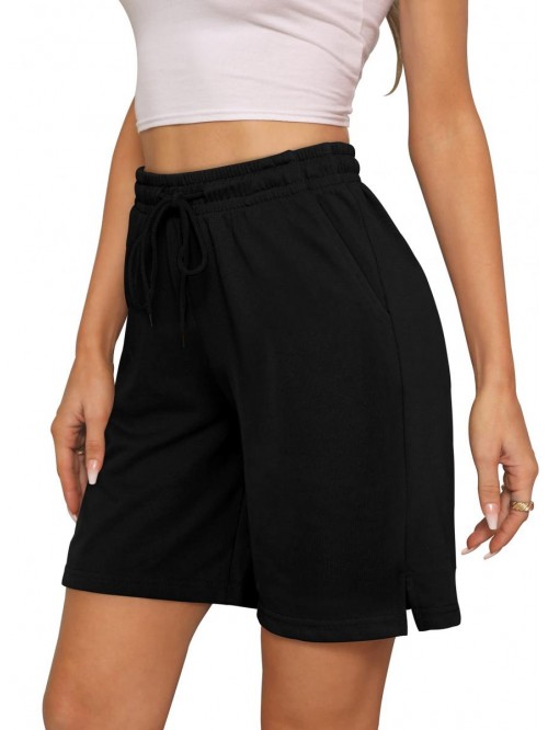 Women's 7'' Cotton Bermuda Shorts with 3 Pockets C...