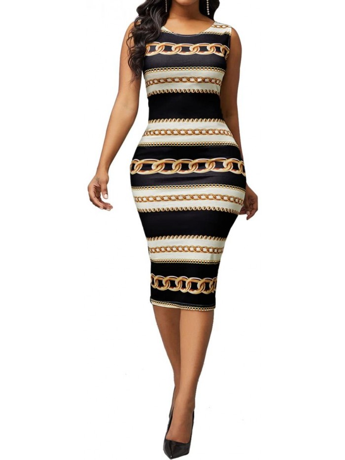 Sexy Pencil Dress for Women V Neck Elegant Bodycon Long Sleeve Business Suiting Midi Dresses