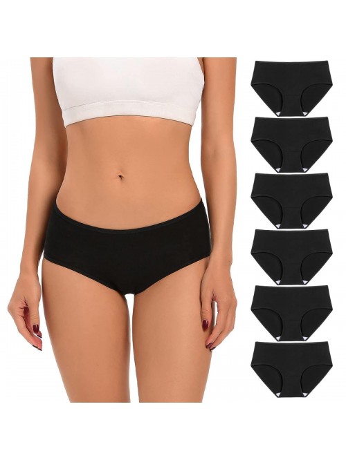 6 Pack Womens Cotton Hipster Underwear Ladies Pant...
