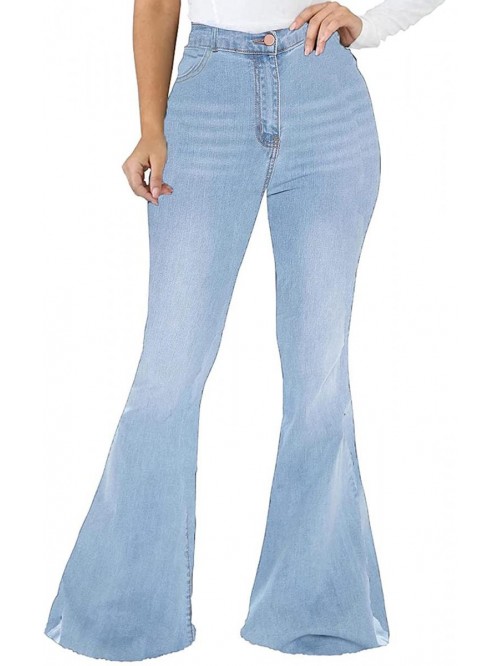Bell Bottom Jeans for Women Ripped High Waisted Cl...
