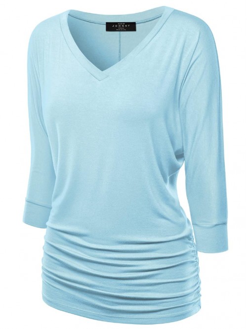 By Johnny Women's 3/4 Sleeve with Drape Dolman Top...