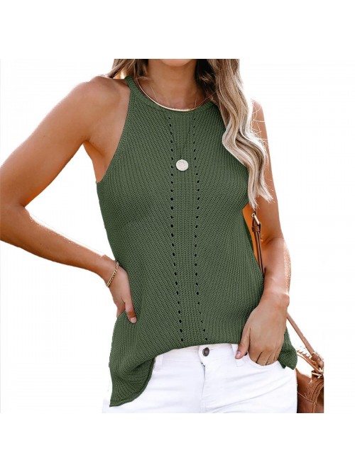 Aiivcxy Women's Summer Knit Vest Sweater Shirt Loo...