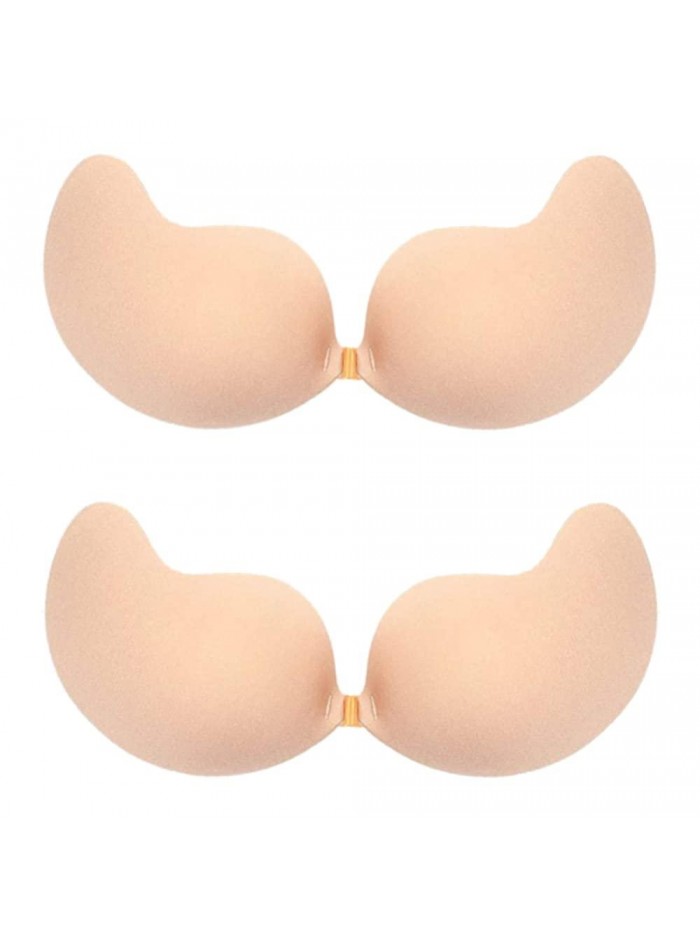 2 Pack Self Adhesive Invisible Bra Push Up Backless Strapless Magic Sticky Bras for Women 