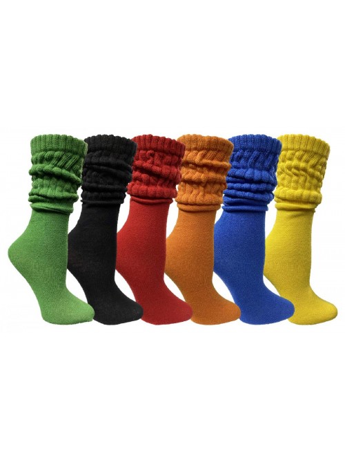 6 Pairs Yacht & Smith Womens Cotton Slouch Socks, ...