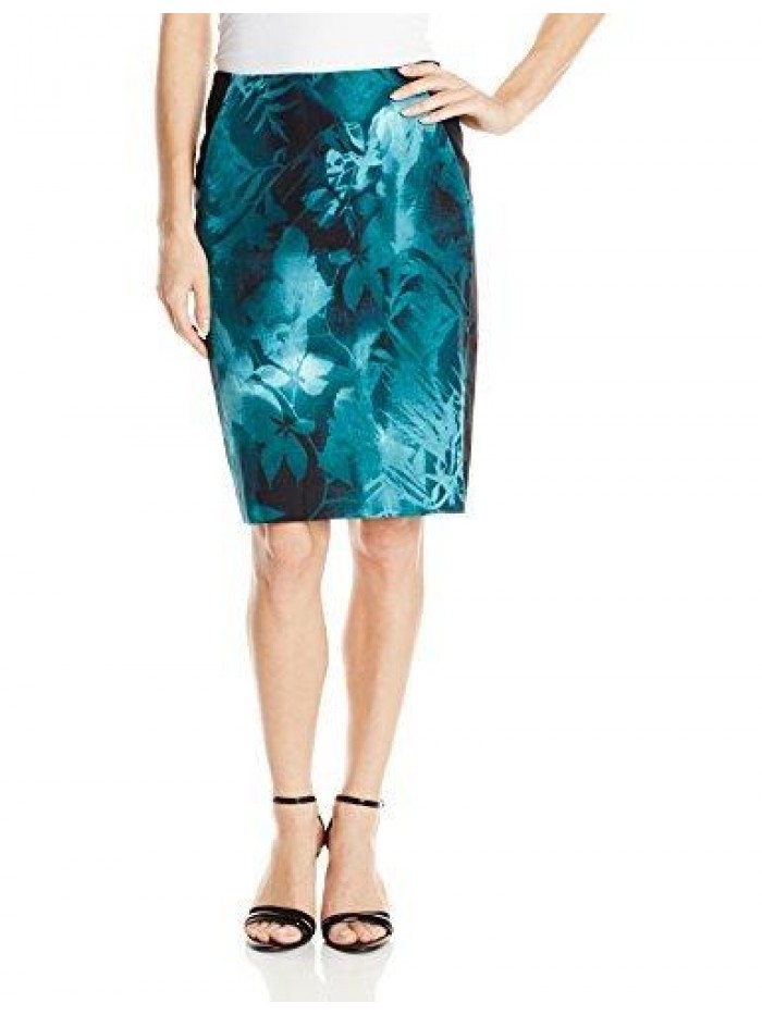 Papell Women's Printed Pencil Skirt 