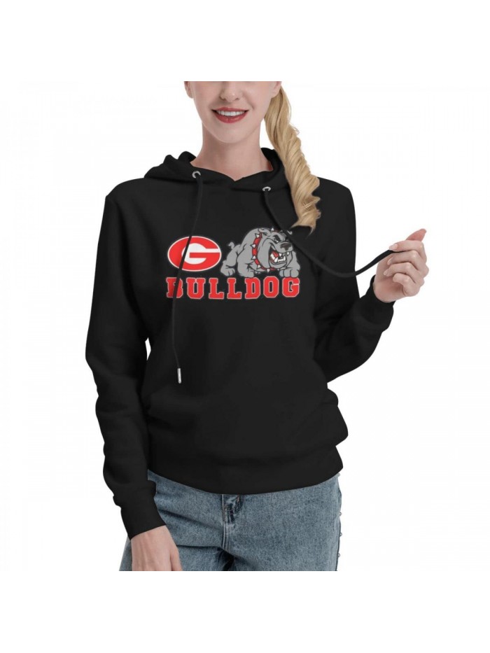 bulldogs national championship women's trendy hoodie cotton custom sweatshirt for Daily Wear 