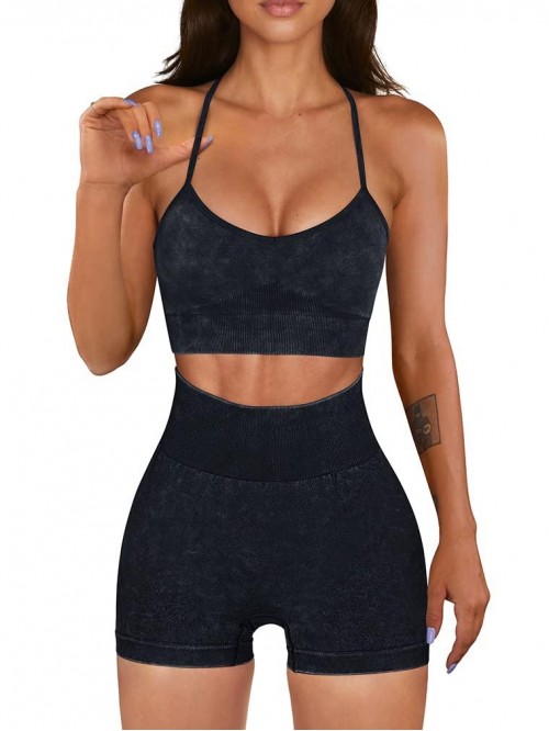 OQQ Workout Outfit for Women 2 Piece Seamless Acid...