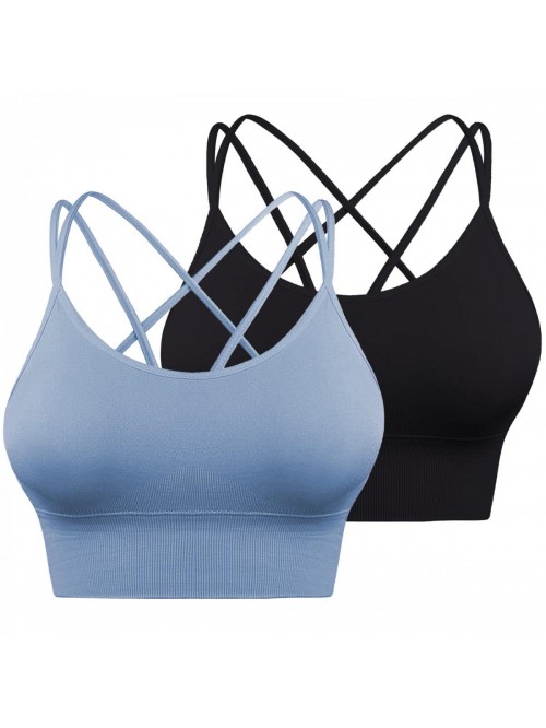 Bras for Women Criss-Cross Back with Removable Cup...